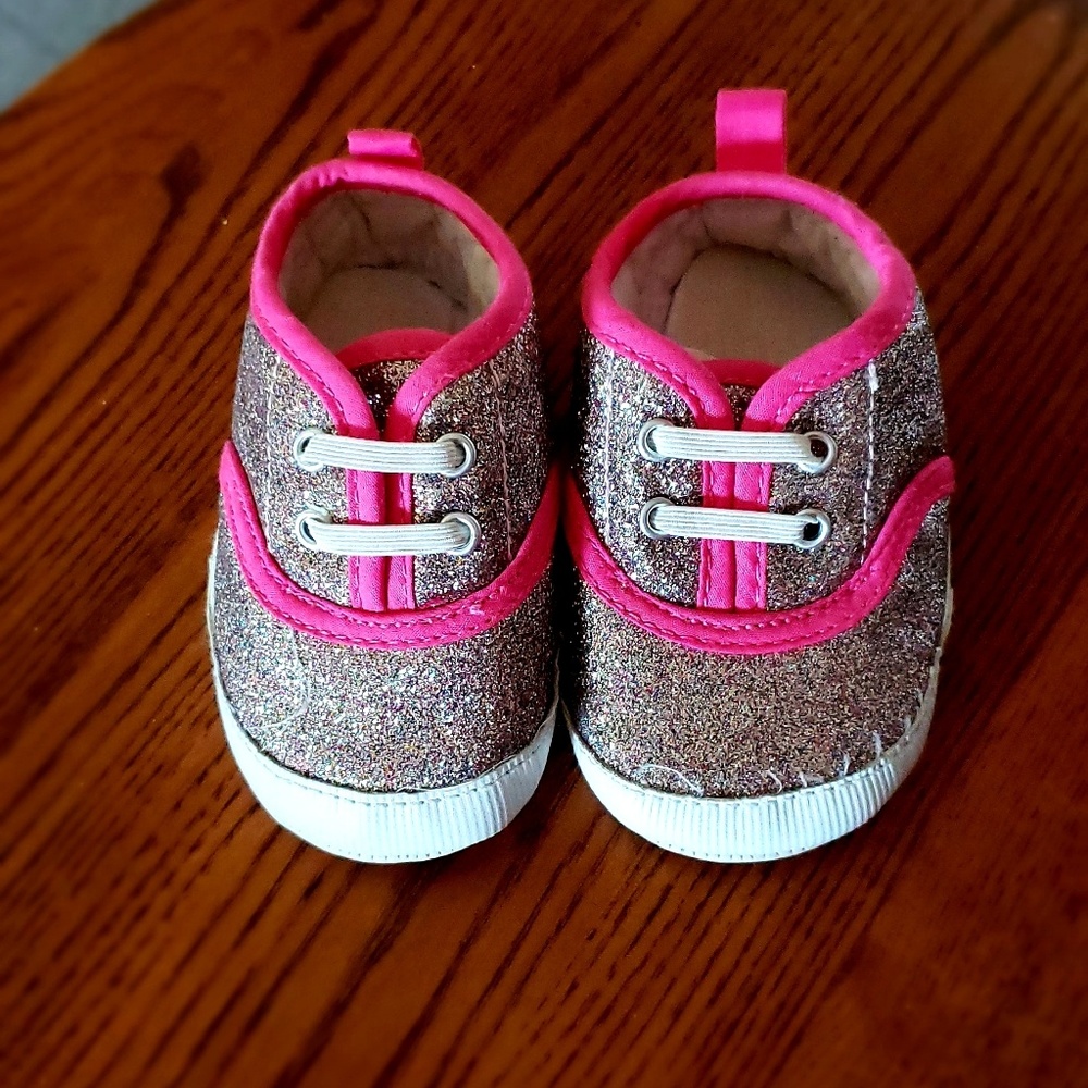Sparkly infant shoes